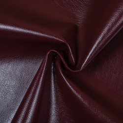 Ткань Дерматин (Кожзам) для мебели, цвет Бордовый (на отрез)  в Чите