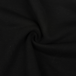 Ткань Футер 3-х нитка, Петля, цвет Черный (на отрез)  в Чите