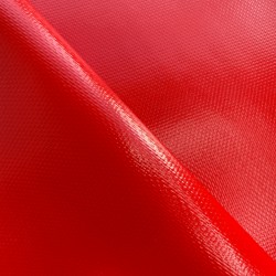 Ткань ПВХ 600 гр/м2 плотная, Красный (Ширина 150см), на отрез  в Чите
