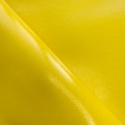 Ткань ПВХ 600 гр/м2 плотная, Жёлтый (Ширина 150см), на отрез  в Чите
