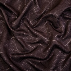 Ткань Блэкаут для штор &quot;Ледовое тиснение цвет Темно-Коричневый&quot; (на отрез)  в Чите