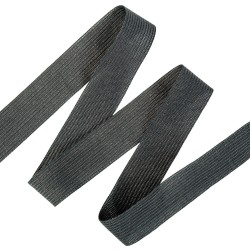 Окантовочная лента-бейка, цвет Чёрный 22мм (на отрез)  в Чите