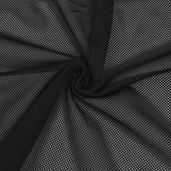 Трикотажная Сетка 75 г/м2, цвет Черный (на отрез)  в Чите