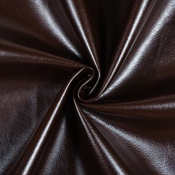 Ткань Дерматин (Кожзам) для мебели, цвет Темно-Коричневый (на отрез)  в Чите