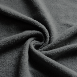 Ткань Флис Односторонний 130 гр/м2, цвет Серый (на отрез)  в Чите