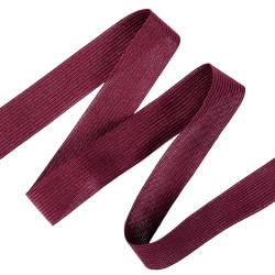 Окантовочная лента-бейка, цвет Бордовый 22мм (на отрез)  в Чите
