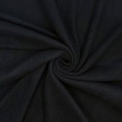 Ткань Флис Односторонний 130 гр/м2, цвет Черный (на отрез)  в Чите