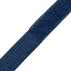 Контактная лента 25мм цвет Синий (велькро-липучка, на отрез)  в Чите