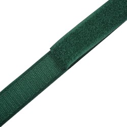Контактная лента 25мм цвет Зелёный (велькро-липучка, на отрез)  в Чите